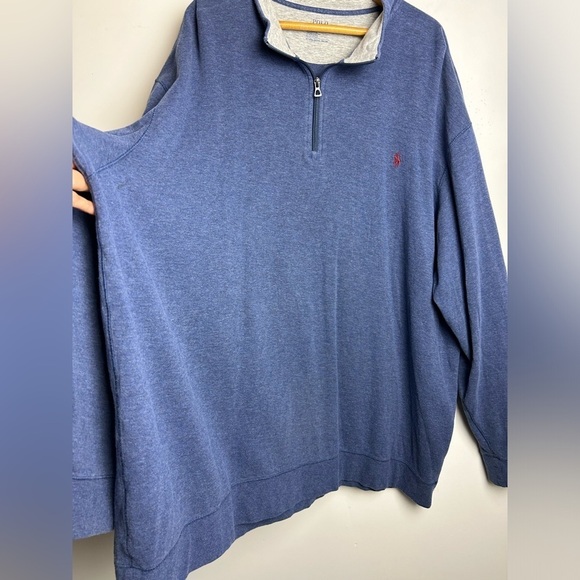 Polo Ralph Lauren Burgundy Sweatshirt Zip up Men’s Old Money Country Club 4LT - Picture 3 of 13